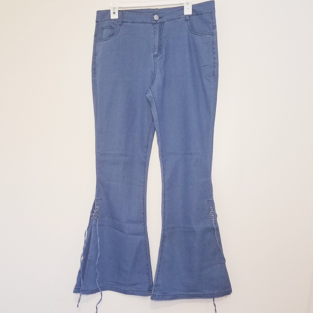Flare Light Wash Denim Pants